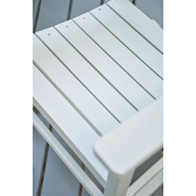 Shine Company All-Weather Traditional Resin Patio Porch Rocker in White