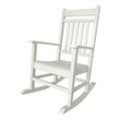 Shine Company All-Weather Traditional Resin Patio Porch Rocker in White