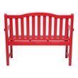 Shine Company Traditional Cedar Wood Patio Porch Garden Bench in Red