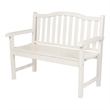 Shine Company Traditional Cedar Wood Patio Porch Garden Bench in White