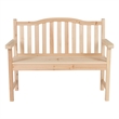 Shine Company Traditional Cedar Wood Patio Porch Garden Bench in Beige