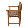 Shine Company Traditional Cedar Wood Patio Porch Garden Bench in Brown