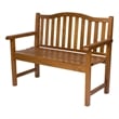 Shine Company Traditional Cedar Wood Patio Porch Garden Bench in Brown