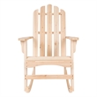 Shine Company Traditional Cedar Wood Adirondack Porch Rocker in Beige