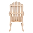Shine Company Traditional Cedar Wood Adirondack Porch Rocker in Beige