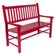 Shine Company Traditional Hardwood Patio Porch Garden Bench in Red