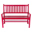 Shine Company Traditional Hardwood Patio Porch Garden Bench in Red
