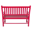 Shine Company Traditional Hardwood Patio Porch Garden Bench in Red