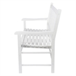 Shine Company Traditional Hardwood Patio Porch Garden Bench in White