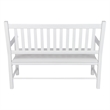 Shine Company Traditional Hardwood Patio Porch Garden Bench in White