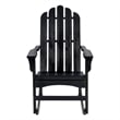 Shine Company Traditional Cedar Wood Adirondack Porch Rocker in Black