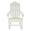 Shine Company Traditional Cedar Wood Adirondack Porch Rocker in White