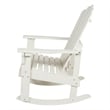 Shine Company Traditional Cedar Wood Adirondack Porch Rocker in White