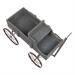 Shine Company Small Cedar Wood Decorative Buckboard Wagon Planter in Gray