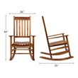 Montreal Outdoor Acacia Wood Rocking Chair with Slatted Back in Oak
