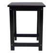 Vermont Modern Acacia Wood Outdoor Patio Side Table in Black