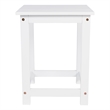 Vermont Modern Acacia Wood Outdoor Patio Side Table in White