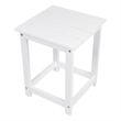 Vermont Modern Acacia Wood Outdoor Patio Side Table in White