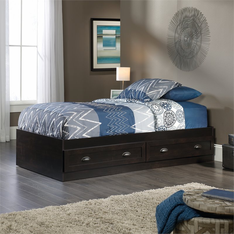 Sauder County Line Twin Mates Bed In Estate Black