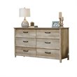 Sauder Cannery Bridge Engineered Wood 6-Drawers Double Dresser in Lintel Oak