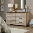 Sauder Cannery Bridge Engineered Wood 6-Drawers Double Dresser in Lintel Oak