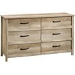 Sauder Cannery Bridge Engineered Wood 6-Drawers Double Dresser in Lintel Oak