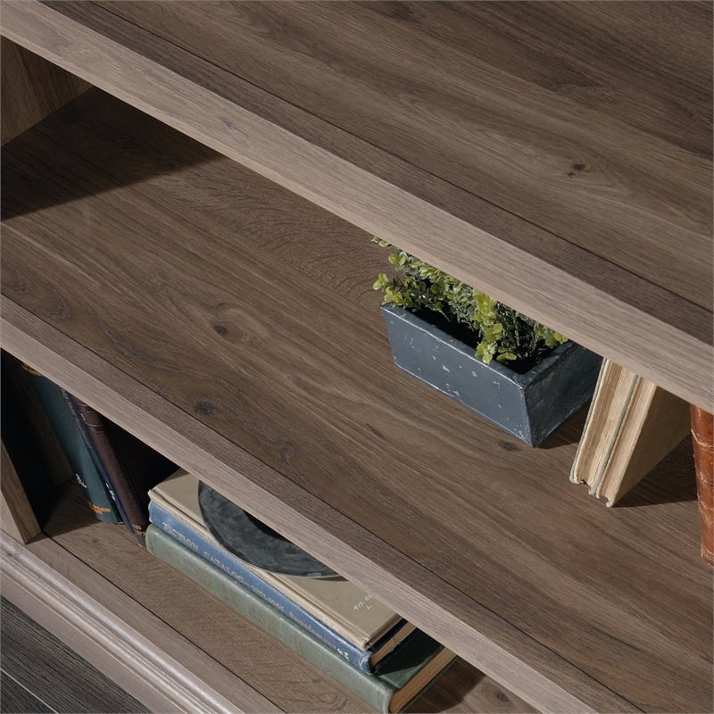 Sauder Select Engineered Wood 3 Shelf Bookcase in Salt Oak Finish