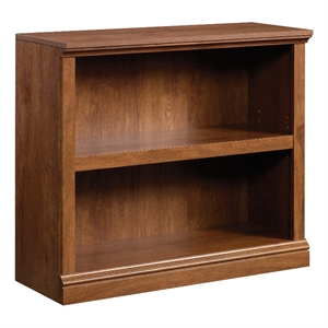 sauder select engineered wood 2-shelf bookcase in oiled oak finish