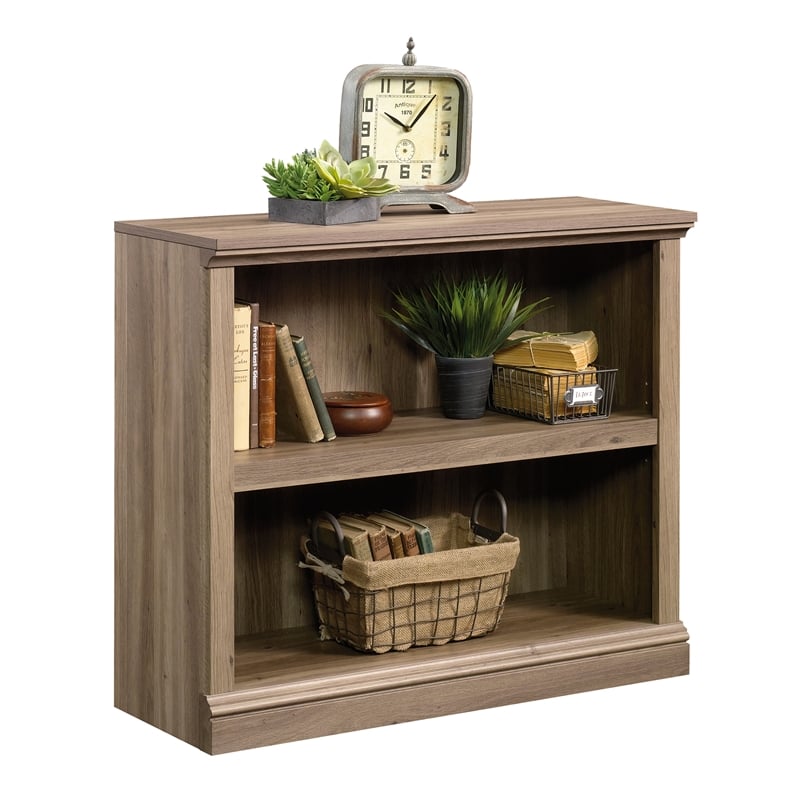 Sauder Select Engineered Wood 2-Shelf Bookcase in Salt Oak