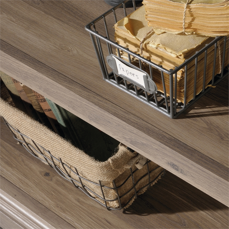 Sauder Select Engineered Wood 2-Shelf Bookcase in Salt Oak