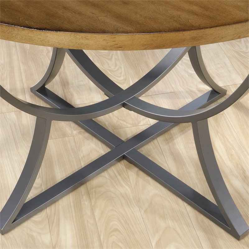 Round Dining Table In Pecan