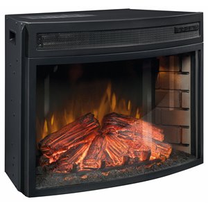 Sauder Select Curved Metal Fireplace Insert in Black