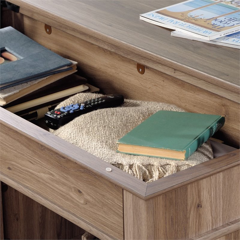 Sauder Harbor View Lift Top Coffee Table in Salt Oak 420329