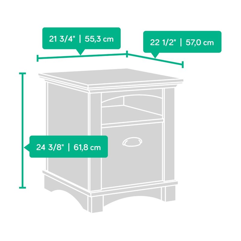 Sauder Harbor View End Table In Salt Oak 420330