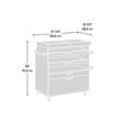 Sauder Select Craft Cart in Soft White