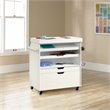 Sauder Select Craft Cart in Soft White