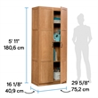 Sauder Select Engineered Wood Storage Cabinet in Highland Oak