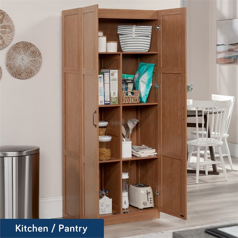 Sauder Select Engineered Wood Storage Cabinet in Highland Oak