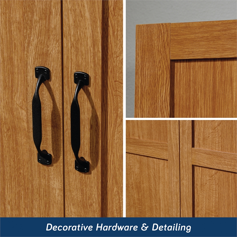 Sauder Select Engineered Wood Storage Cabinet in Highland Oak