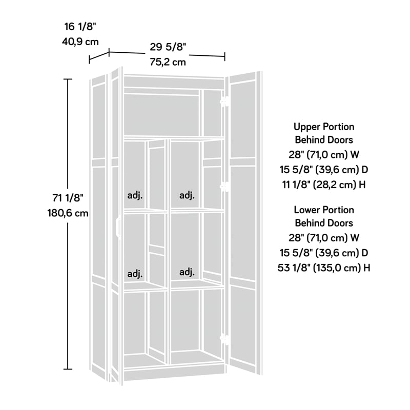 Sauder Select Engineered Wood Storage Cabinet in Highland Oak