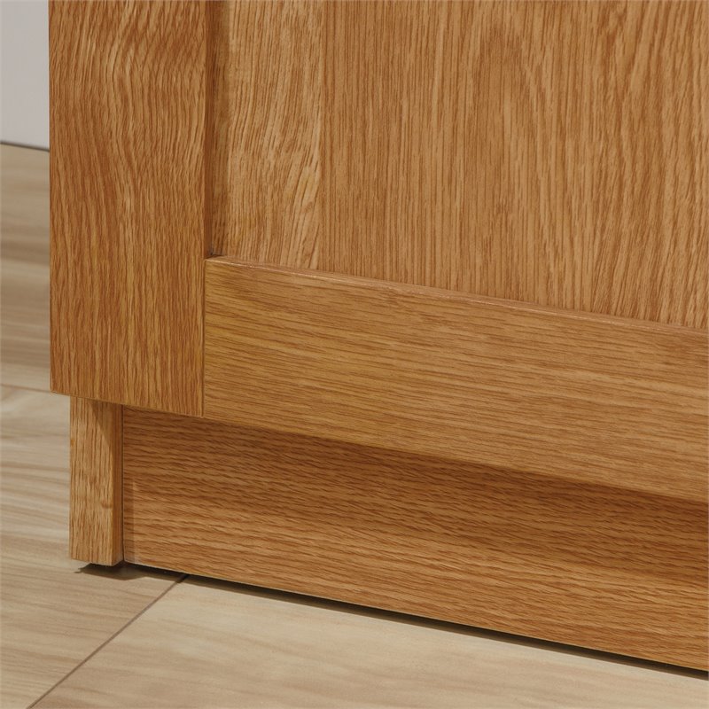 Sauder Storage Cabinet, Highland Oak Finish