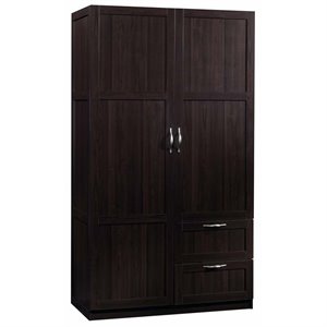 sauder select wooden wardrobe armoire