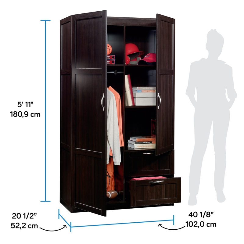 Sauder Select Engineered Wood Storage Cabinet in Cinnamon Cherry