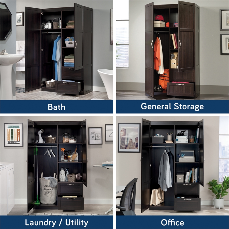 Sauder Select Engineered Wood Storage Cabinet in Cinnamon Cherry