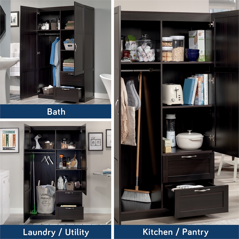 Sauder Select Engineered Wood Storage Cabinet in Cinnamon Cherry