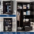 Sauder Select Engineered Wood Storage Cabinet in Cinnamon Cherry