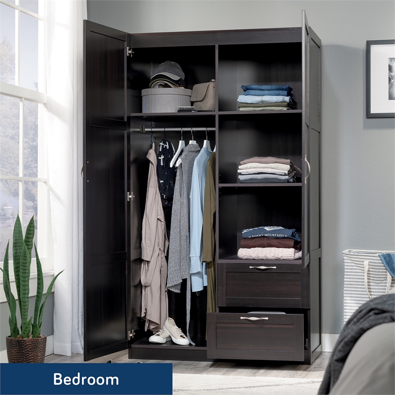 Sauder Select Engineered Wood Storage Cabinet in Cinnamon Cherry