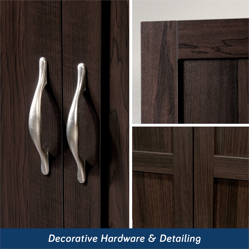 Sauder Select Engineered Wood Storage Cabinet in Cinnamon Cherry