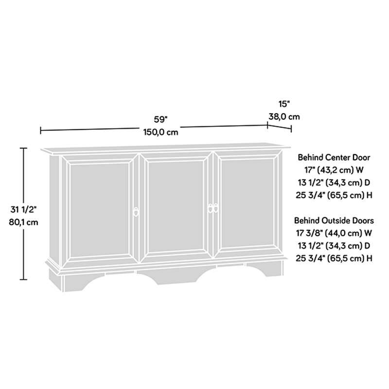 sauder buffet table