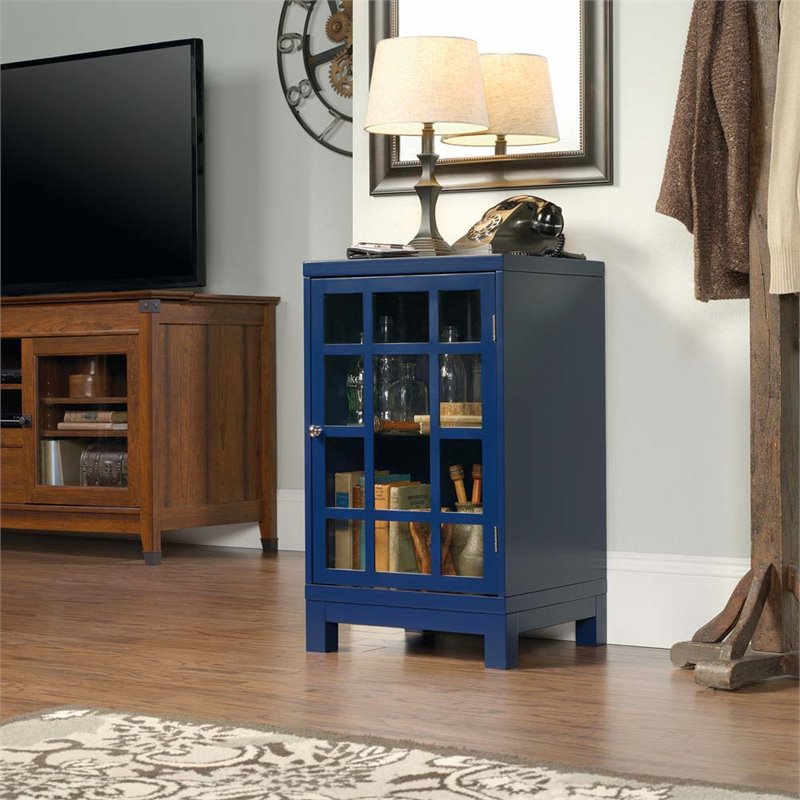 Sauder Carson Accent Curio in Indigo Blue 420140